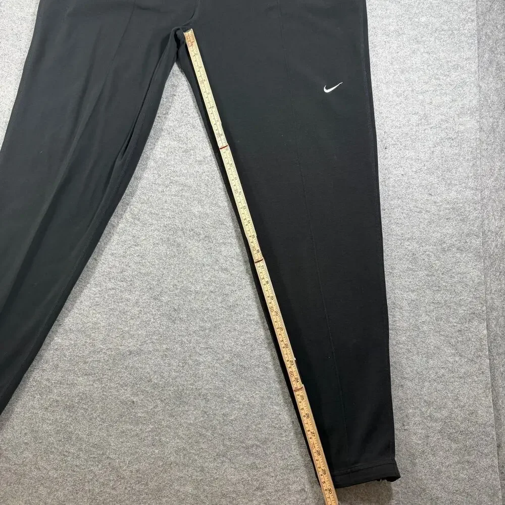 Nike Sweatpants Mens L Black Tapered Zip Pockets Drawstring Athletic Zip Ankles